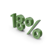 Green Number 18 Percent PNG & PSD Images