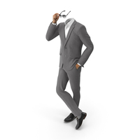 Hand in Pocket Sunglasses Suit Grey PNG & PSD Images
