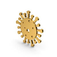 Symbol Coronavirus Gold PNG & PSD Images