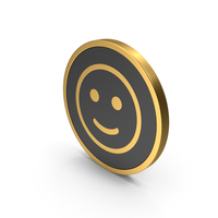 Gold Icon Smiling Emoji PNG & PSD Images