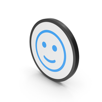 Icon Smiling Emoji Blue PNG & PSD Images