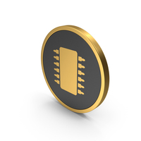 Gold Icon Microchip PNG & PSD Images