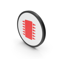 Icon Microchip Red PNG & PSD Images