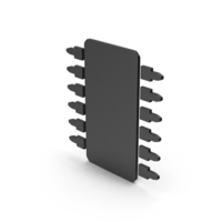 Symbol Microchip Black PNG & PSD Images