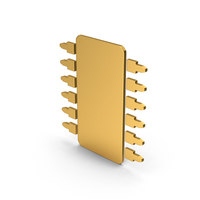 Symbol Microchip Gold PNG & PSD Images