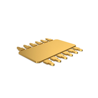 Gold Symbol Microchip PNG & PSD Images