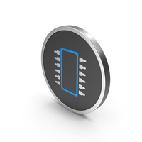 Silver Icon Microchip PNG & PSD Images