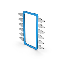 Symbol Microchip Blue Metallic PNG & PSD Images