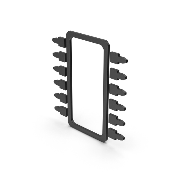 Symbol Microchip Black PNG & PSD Images