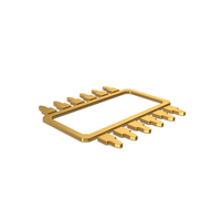 Gold Symbol Microchip PNG & PSD Images