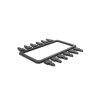 Black Symbol Microchip PNG & PSD Images