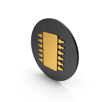 Microchip Gold Icon PNG & PSD Images