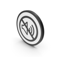Icon No Sound Black PNG & PSD Images