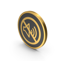Gold Icon No Sound PNG & PSD Images