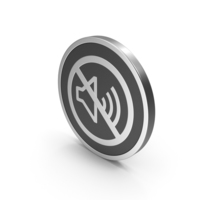 Silver Icon No Sound PNG & PSD Images
