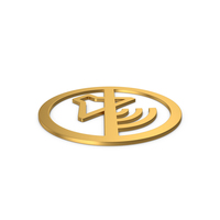 Symbol No Sound Gold PNG & PSD Images