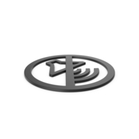 Black Symbol No Sound PNG & PSD Images