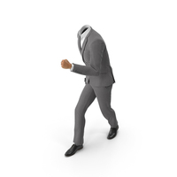 Running With Bag Suit Grey PNG & PSD Images
