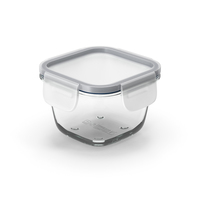 Glass Clip Lock Food Storage Container 180ml PNG & PSD Images