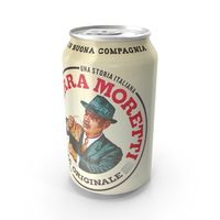 Beer Can Birra Moretti 330ml PNG & PSD Images