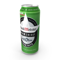 Beer Can BlackMeister Lager Alcohol Free 500ml PNG & PSD Images