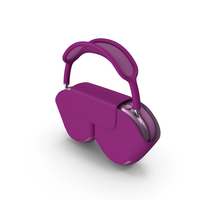 Headphones with Case Purple PNG & PSD Images