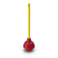 Heavy Duty Flange Toilet Plunger Red PNG & PSD Images