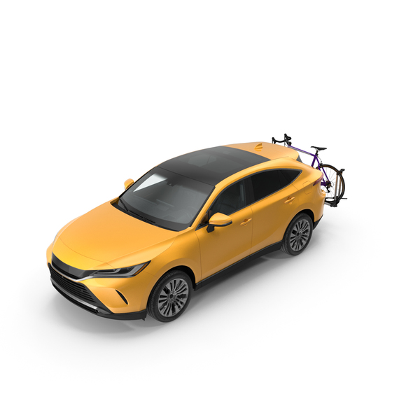 Hybrid SUV with Bike Rack Aluminum Platform Road Bike PNG & PSD Images