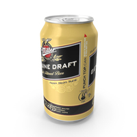Miller Genuine Draft 12 fl oz Beer Can PNG & PSD Images