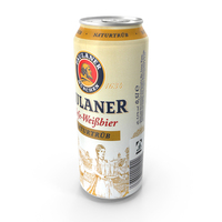 Beer Can Paulaner Hefe Weisbier Naturtrub 500ml PNG & PSD Images