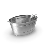 Large Galvanized Steel Oval Tub PNG & PSD Images