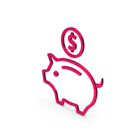 Symbol Piggy Bank Metallic PNG & PSD Images