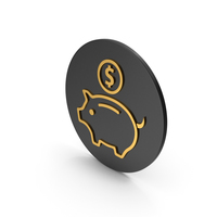 Piggy Bank Gold Icon PNG & PSD Images