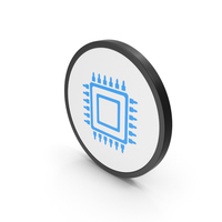 Icon Microchip Blue PNG & PSD Images