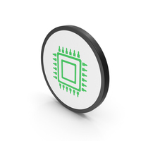 Icon Microchip Green PNG & PSD Images