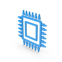 Symbol Microchip Blue PNG & PSD Images