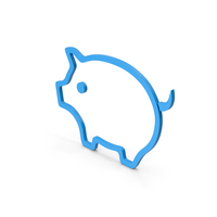 Symbol Pig Blue PNG & PSD Images