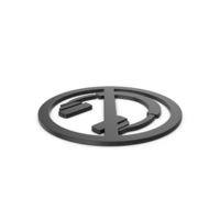Black Symbol No Headphones PNG & PSD Images