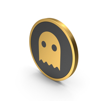 Gold Icon Ghost PNG & PSD Images