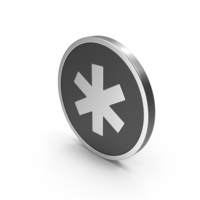 Silver Icon Asterisk PNG & PSD Images