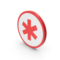 Icon Asterisk Red PNG & PSD Images