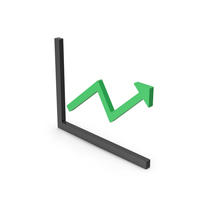 Symbol Graph With Arrow Green PNG & PSD Images