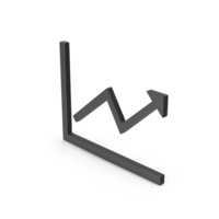 Symbol Graph With Arrow Black PNG & PSD Images