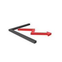 Red Symbol Graph With Arrow PNG & PSD Images
