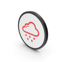Icon Weather Snowing Red PNG & PSD Images