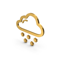 Symbol Weather Snowing Gold PNG & PSD Images