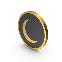 Gold Icon Moon PNG & PSD Images