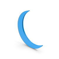 Symbol Moon Blue PNG & PSD Images