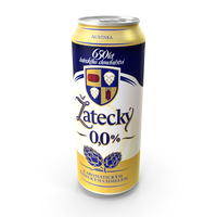 Beer Can Zatecky 0,0 Noalco 500ml 2020 PNG & PSD Images