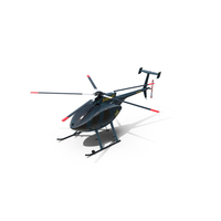 MD 500E Sheriff Helicopter Exterior Only PNG & PSD Images